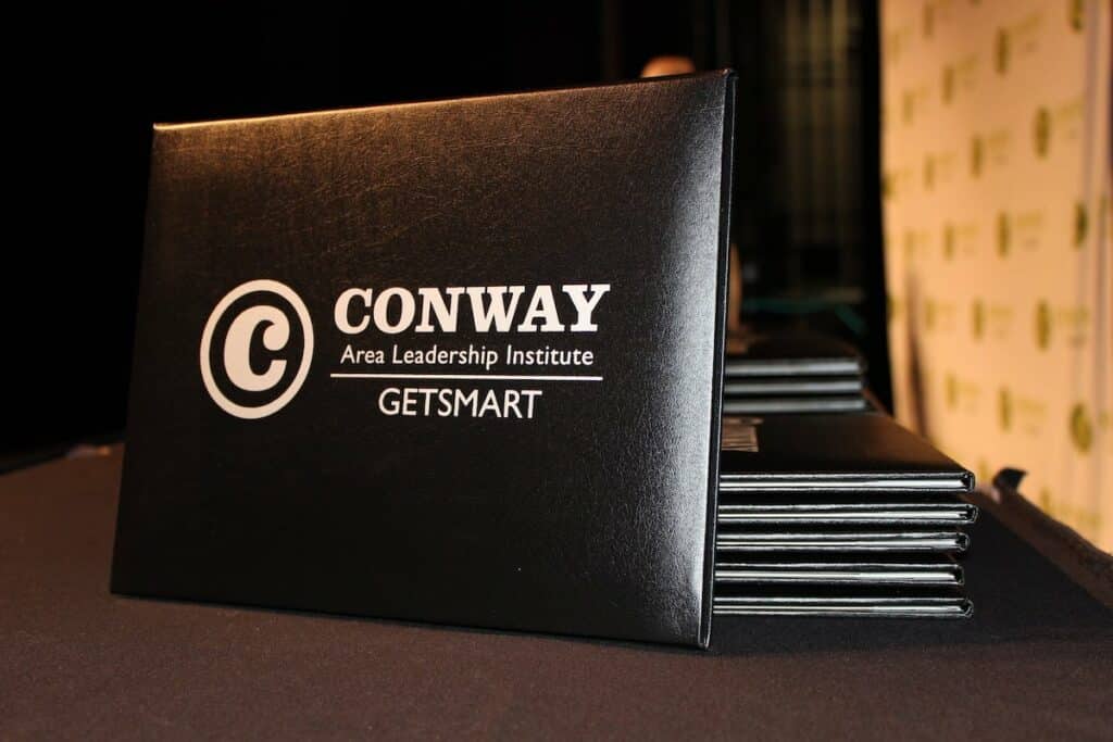 Conway Area Leadership Institute diplomas.
